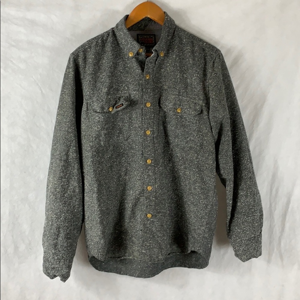 Volcom Jeans Grey Mens Button Up Shirt Medium